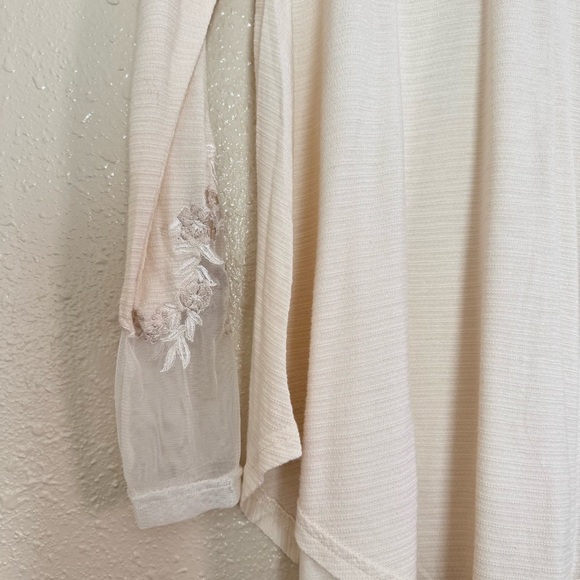 Free People Saheli Embroidered Lace Mesh Ivory Blouse - Picture 5 of 8